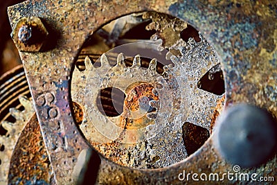 Rusty gears Stock Photo