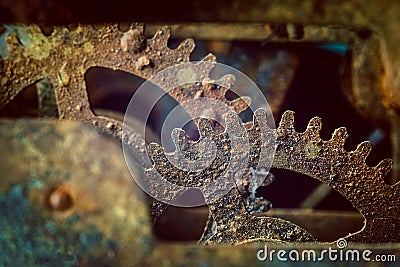 Rusty gears Stock Photo