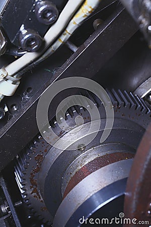 Rusty gearwheel in industrial technology Stock Photo