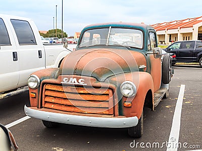 Rusty 1949 GMC Pickup Truck Fully Operational Editorial Stock Photo