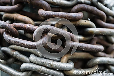 Rusty grunge chains texture Stock Photo