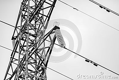 Rusty high-voltage towers Stock Photo