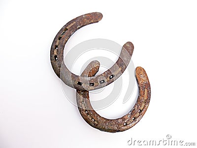 Rusty horseshoes Stock Photo