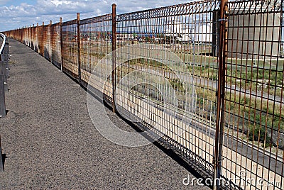 Rusty fence Stock Photo