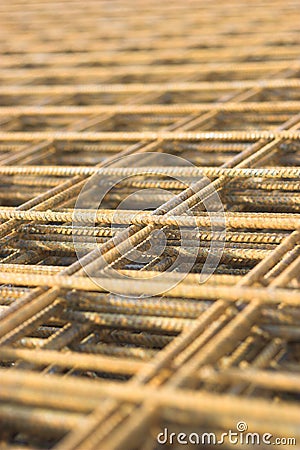 Rusty iron net Stock Photo
