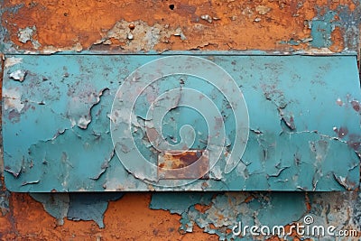 rusty mailbox with peeling paint Stock Photo