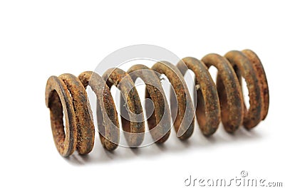 Rusty mechanical spring Stock Photo