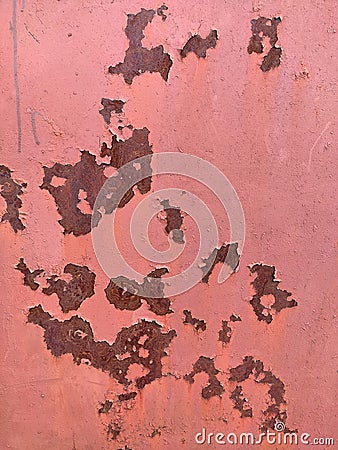 Rusty metal background with streaks of rust. Corroded metal background. Rust stains. Rystycorrosion Stock Photo