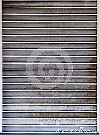 Rusty metal blinds Stock Photo
