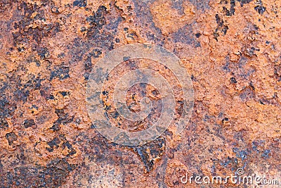 Rusty metal old surface wall. Stock Photo