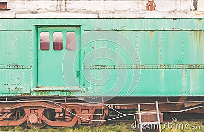 Rusty metal painted background, grunge texture,train surface. Stock Photo