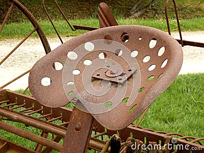 Rusty metal seat Stock Photo