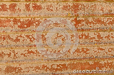 Rusty metal surface with grooves and burst paint Stock Photo