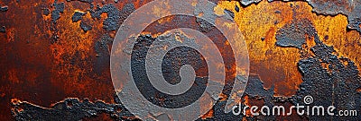 Rusty Metal Texture Background This image showcases a closeup of a rusty metal surface displaying the intricate patterns of Stock Photo