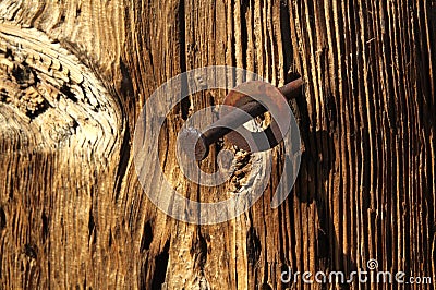 Rusty Nail Background Stock Photo