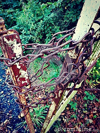 Rusty old gate Stock Photo
