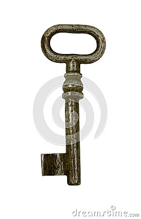 Rusty old key with bit #2 Stock Photo