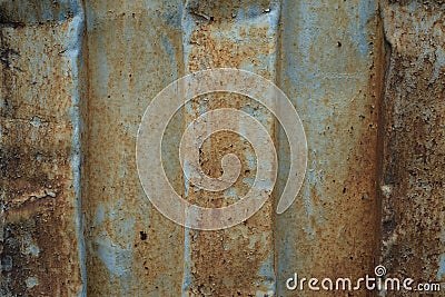 Rusty old metal texture. Blank for background, free space for advertising. Rust on a metal fence. Abstract background Stock Photo