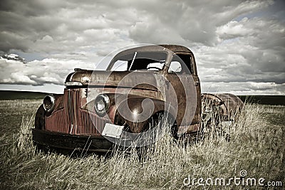 Rusty old truck Stock Photo