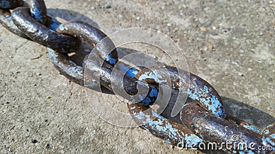 rusty old vintage chain, symbol for freedom, anti-slavery symbol Stock Photo