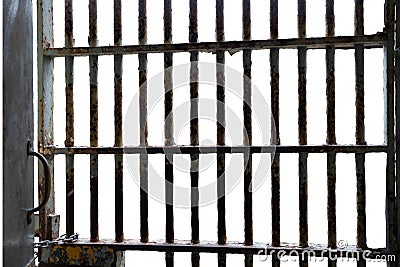 Rusty Prison Bars Stock Photo
