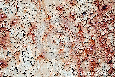 Rusty painted metal surface Stock Photo