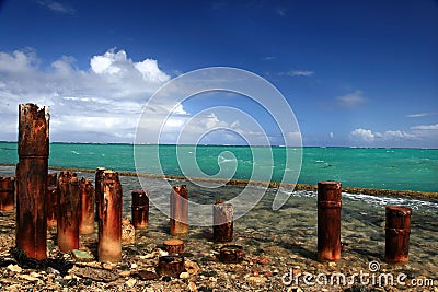 Rusty posts Stock Photo