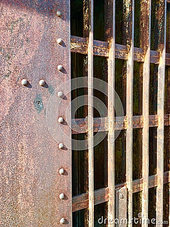 Rusty Iron Jail Stock Photo