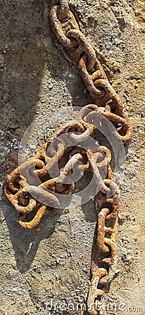 rusty scrap metal chains Stock Photo