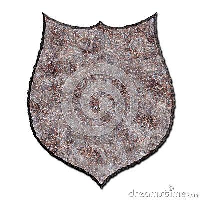 Rusty shield Stock Photo