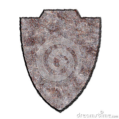 Rusty shield Stock Photo