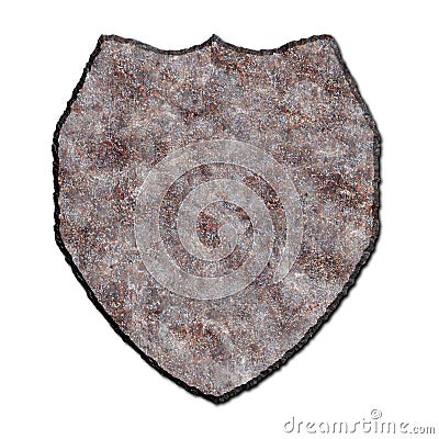 Rusty shield Stock Photo