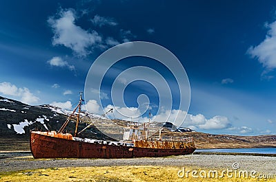 Rusty Shipwreck Stock Photo