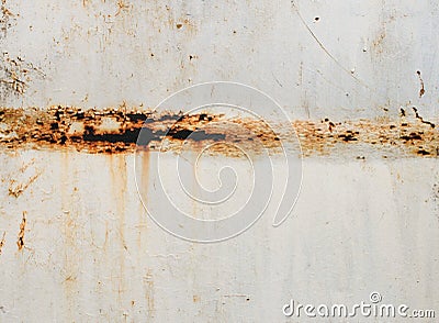 Rusty slot in the metal Stock Photo