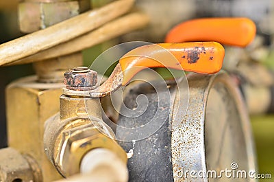 Rusty small valve Stock Photo