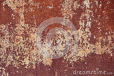 Rusty stain on the metal plate. Background texture of iron Stock Photo