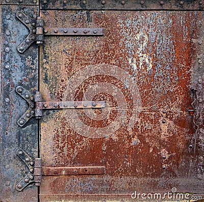 Rusty steel door Stock Photo