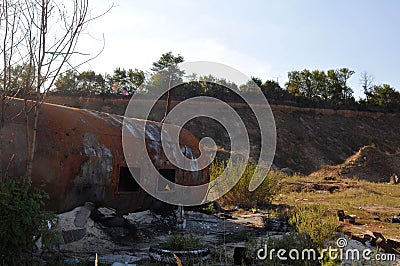 Rusty tank Stock Photo