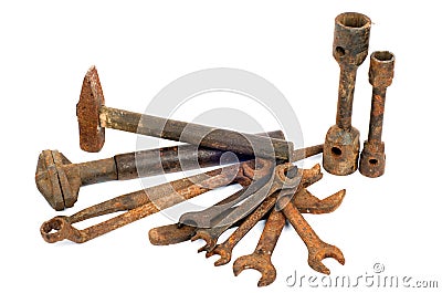 Rusty tools Stock Photo