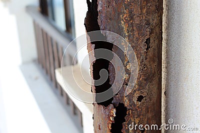 Rusty tube pipe photo Stock Photo