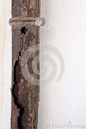 Rusty tube pipe Stock Photo