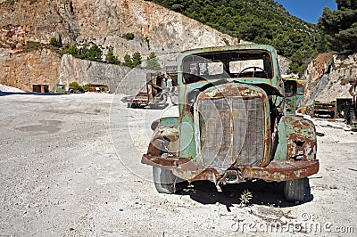 Rusty vintage car Stock Photo