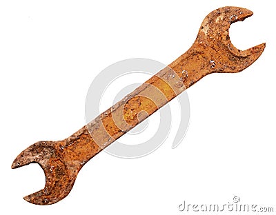 Rusty wrench Stock Photo