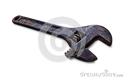 Rusty wrench Stock Photo