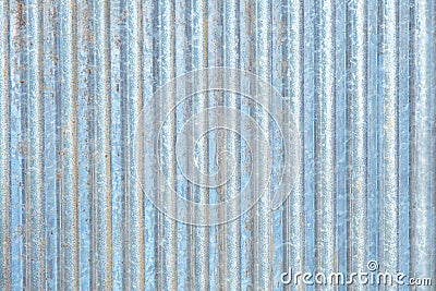 Rusty zinc corrugated iron metal siding. Stock Photo
