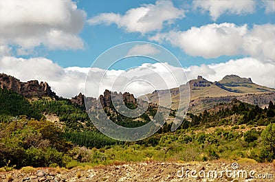 Ruta de los Siete Lagos Stock Photo