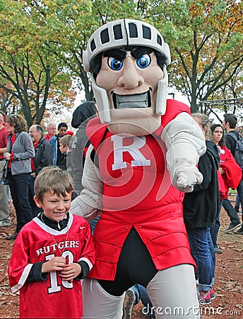 Rutgers Mascot Editorial Stock Photo