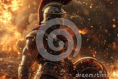 Ruthless Ares god war. Generate Ai Stock Photo