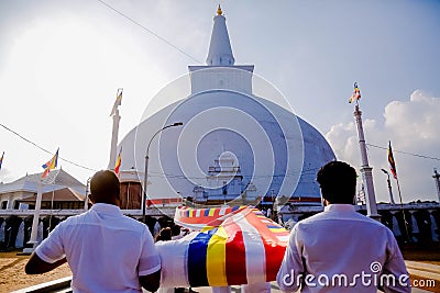 Ruwanwelisaya is one of the worldâ€™s tallest monuments Editorial Stock Photo