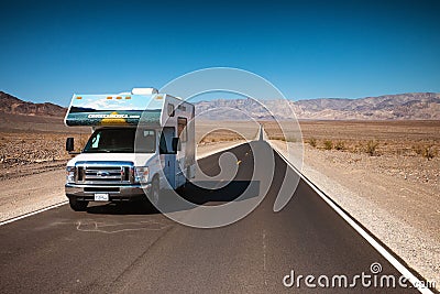 RV Death Valley National Park Editorial Stock Photo